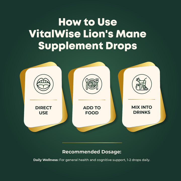 How to use VitalWise Lion's Mane Supplement Drops